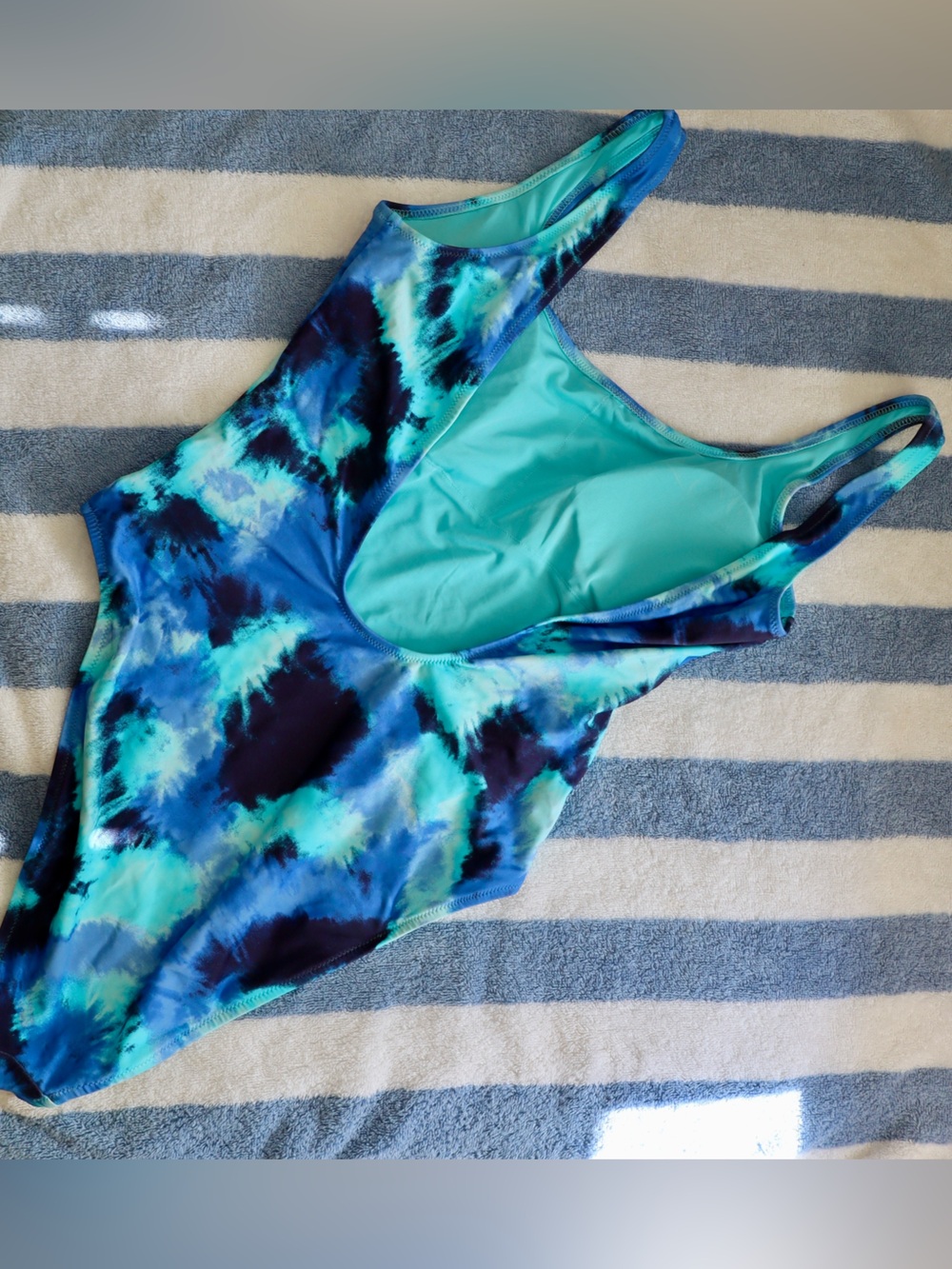 aerie Blue Tie-Dye One-Piece Swimsuit - Picture 2 of 3